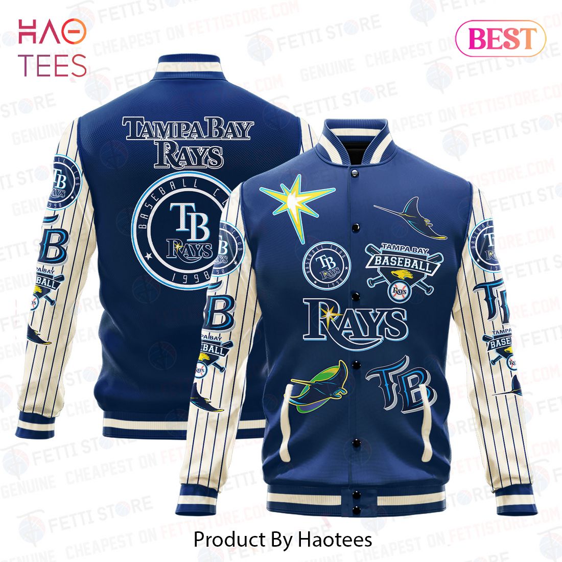 HOT Tampa Bay Rays Major League Baseball AOP Varsity Jacket HOT Tampa Bay Rays Major League Baseball AOP Varsity Jacket