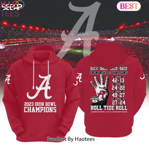 HOT TREND Alabama Crimson Tide Iron Bowl Champions Hoodie