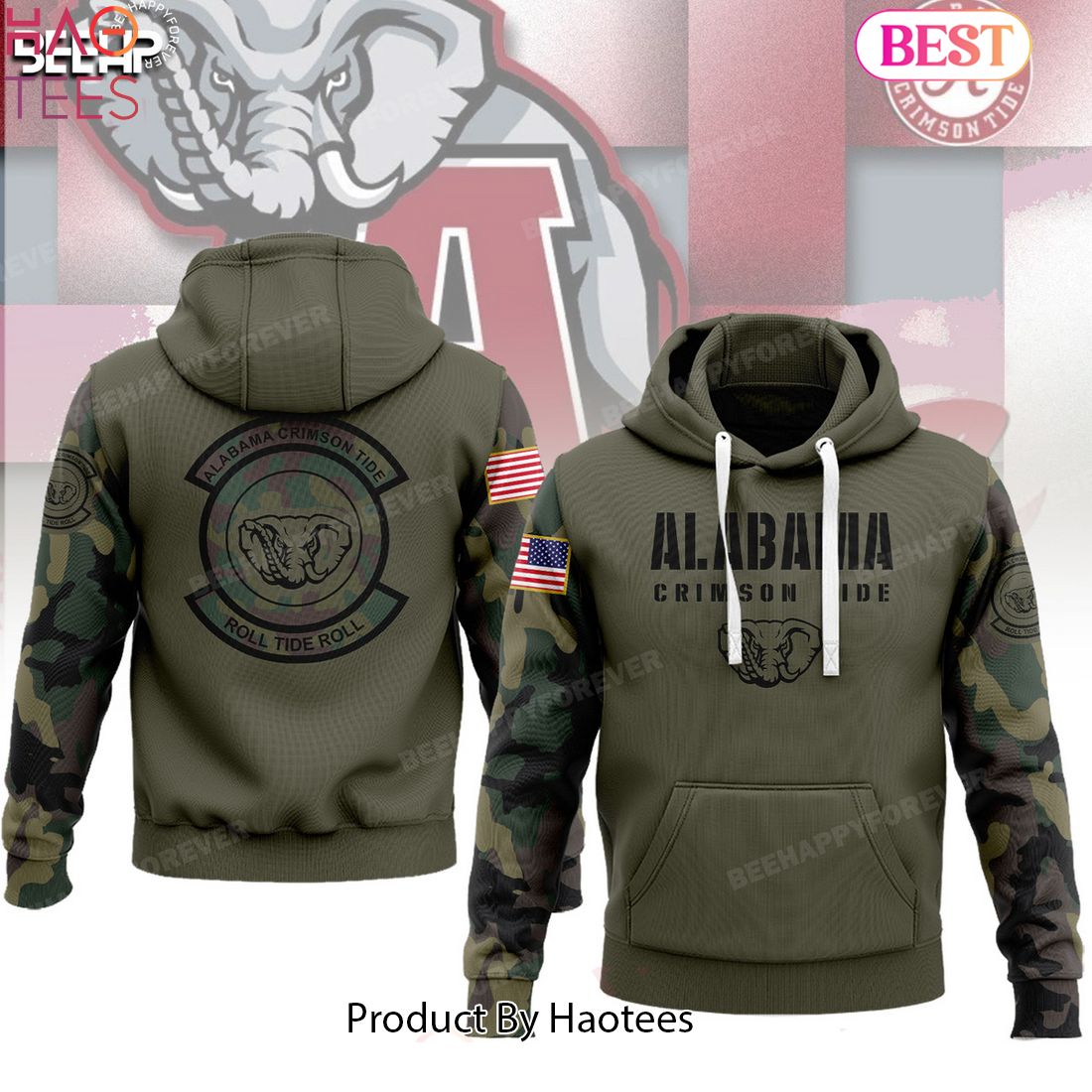HOT TREND Alabama Crimson Tide Veteran Hoodie HOT TREND Alabama Crimson Tide Veteran Hoodie