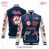 HOT TREND Atlanta Braves City And Logo Pattern Print Varsity Jacket