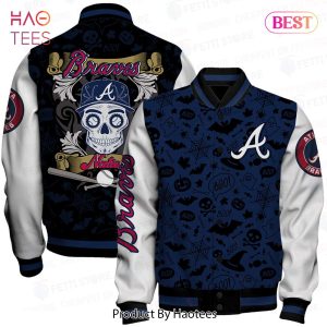 HOT TREND Atlanta Braves MLB Halloween Pattern Varsity Jacket