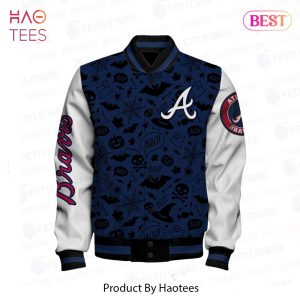 HOT TREND Atlanta Braves MLB Halloween Pattern Varsity Jacket