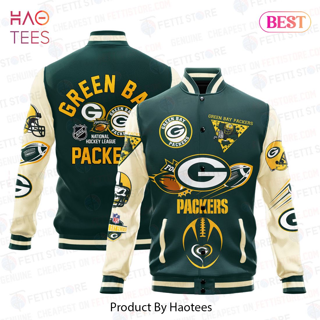 HOT TREND Green Bay Packers National Football League Pattern Varsity Jacket HOT TREND Green Bay Packers National Football League Pattern Varsity Jacket