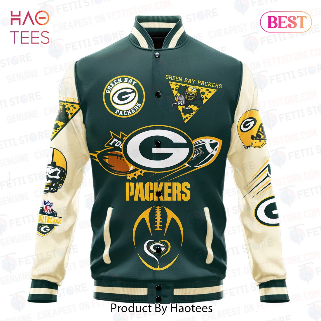 HOT TREND Green Bay Packers National Football League Pattern Varsity Jacket HOT TREND Green Bay Packers National Football League Pattern Varsity Jacket