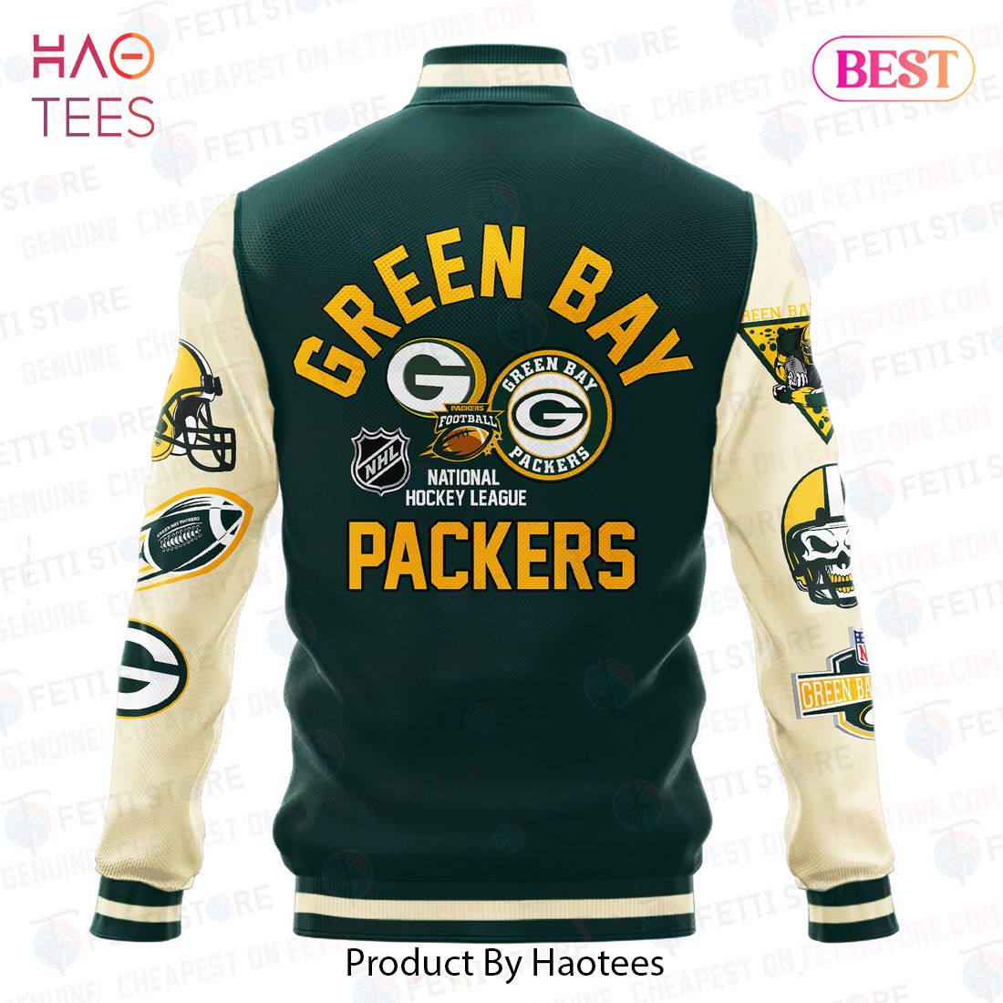 HOT TREND Green Bay Packers National Football League Pattern Varsity Jacket HOT TREND Green Bay Packers National Football League Pattern Varsity Jacket