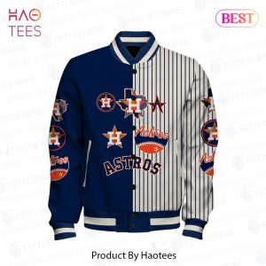 HOT TREND Houston Astros Major League Baseball Pattern Varsity Jacket