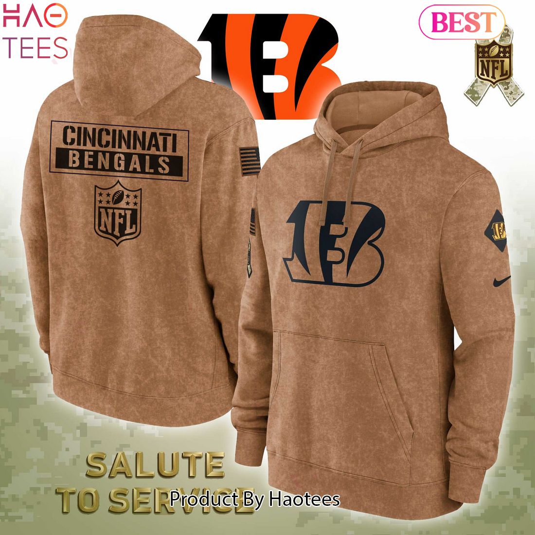 HOT TREND Limited NFL Cincinnati Bengals Veterans Hoodie HOT TREND Limited NFL Cincinnati Bengals Veterans Hoodie