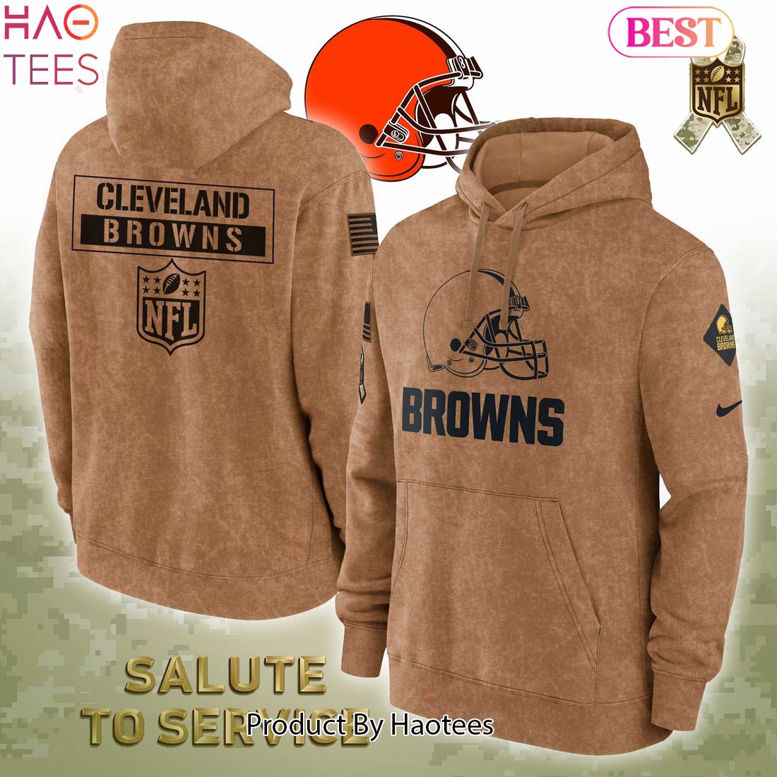 HOT TREND Limited NFL Cleveland Browns Veterans Hoodie - K901 HOT TREND Limited NFL Cleveland Browns Veterans Hoodie - K901