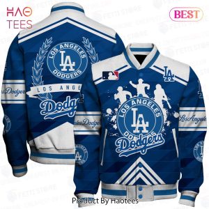 HOT TREND Los Angeles Dodgers Major League Baseball Pattern Varsity Jacket