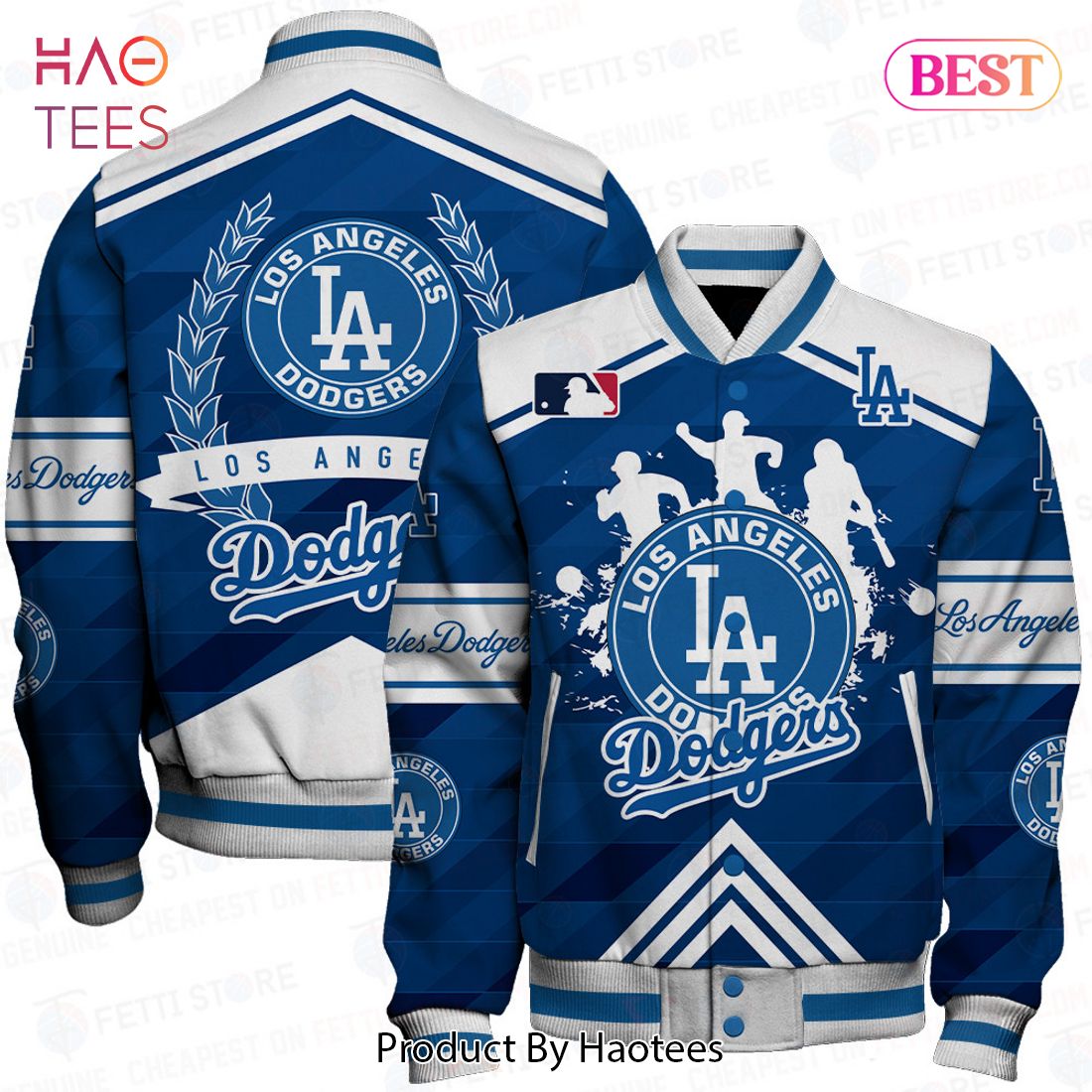 HOT TREND Los Angeles Dodgers Major League Baseball Pattern Varsity Jacket