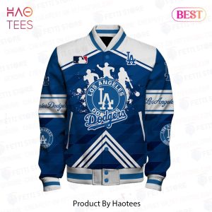 HOT TREND Los Angeles Dodgers Major League Baseball Pattern Varsity Jacket