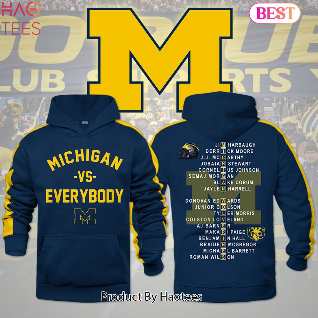 HOT TREND Michigan Wolverines Football Everybody Hoodie