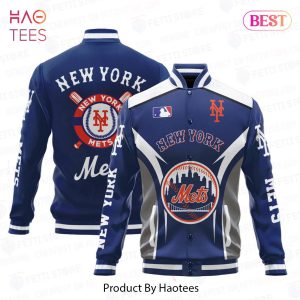 HOT TREND New York Mets Baseball Traditional Pattern AOP Varsity Jacket