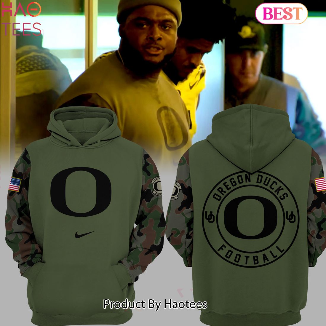 HOT TREND Oregon Ducks Football Veterans Hoodie