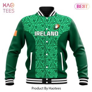 HOT TREND Personalised Ireland Rugby 2023 Celtic Cross Mix Varsity Jacket