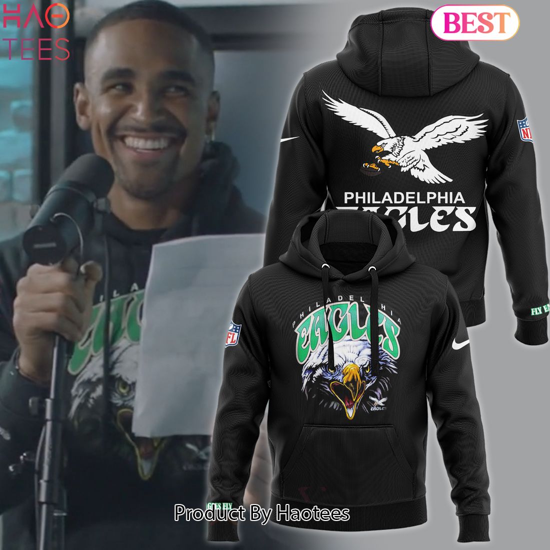 HOT TREND Philadelphia Eagles Black Hoodie Special Edition HOT TREND Philadelphia Eagles Black Hoodie Special Edition