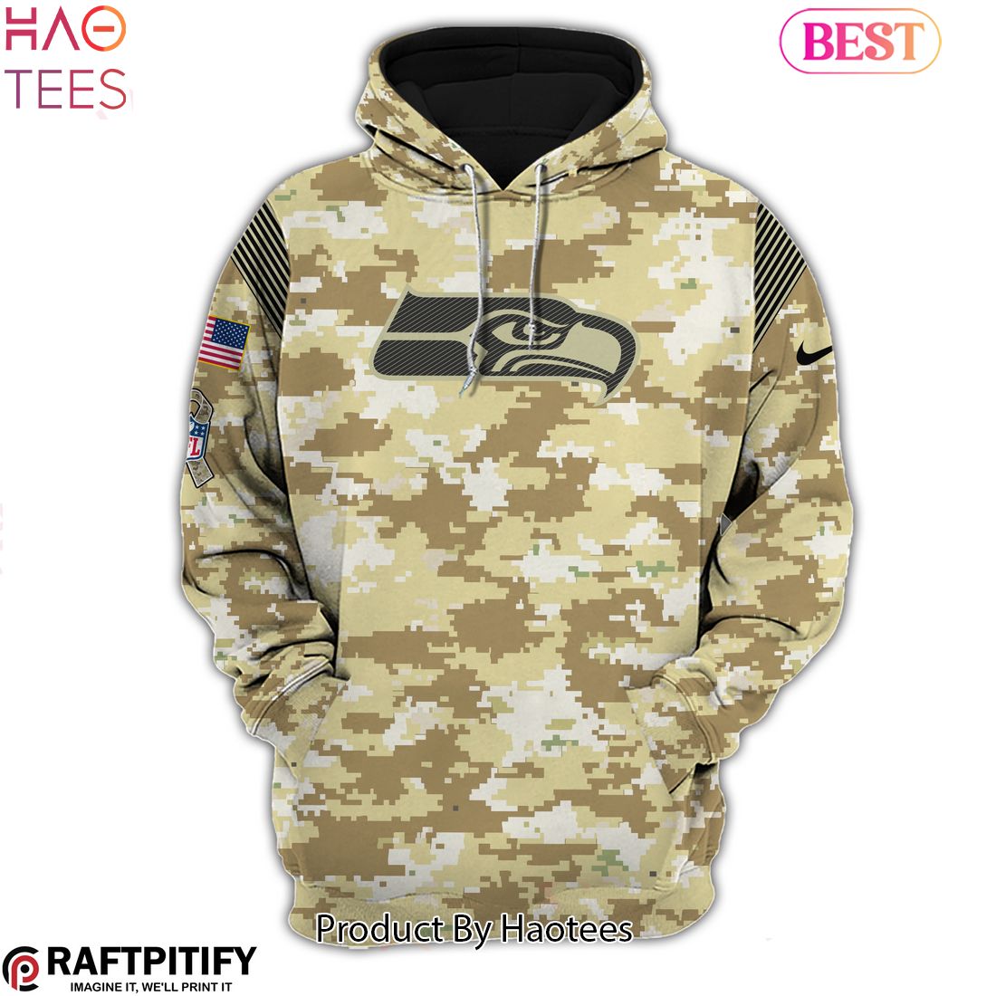 HOT TREND Seattle Seahawks Hoodie x Salute To Service Hoodie