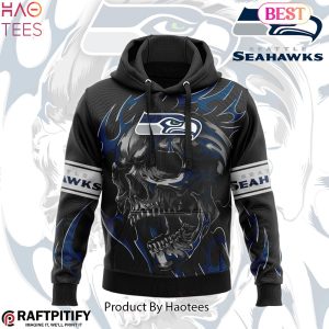 HOT TREND Seattle Seahawks Punisher Skull Style Hoodie