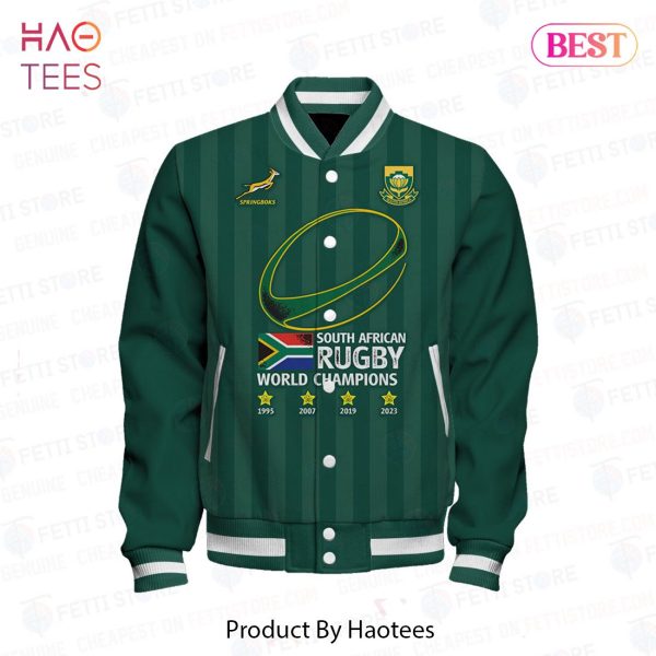 HOT TREND South African Rugby World Champions 2023 Green AOP Varsity Jacket
