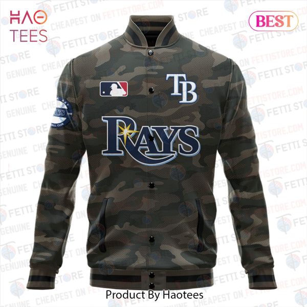 HOT TREND Tampa Bay Rays Major League Baseball Camo AOP Varsity Jacket