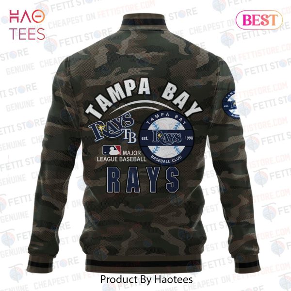 HOT TREND Tampa Bay Rays Major League Baseball Camo AOP Varsity Jacket