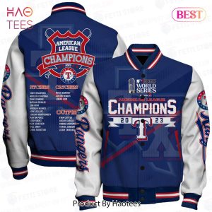 HOT TREND Texas Rangers American League Champions 2023 Trophy AOP Varsity Jacket