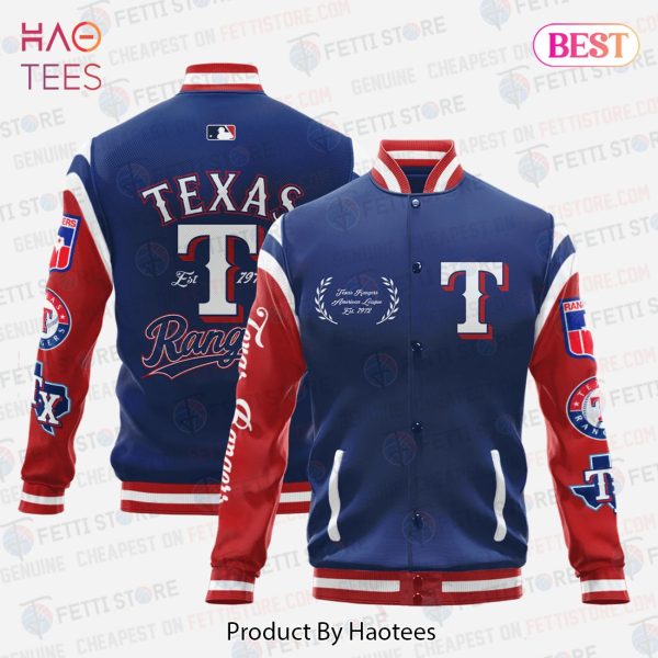 HOT TREND Texas Rangers Major League Baseball AOP Varsity Jacket