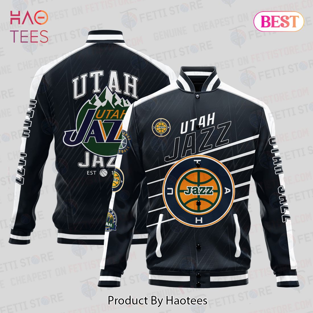 HOT Utah Jazz National Basketball Association Varsity Jacket HOT Utah Jazz National Basketball Association Varsity Jacket