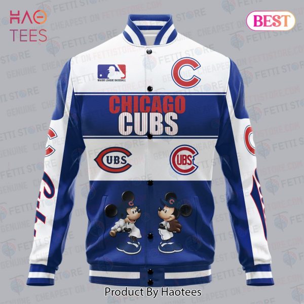 LIMITED Chicago Cubs City And Logo Pattern Print Varsity Jacket