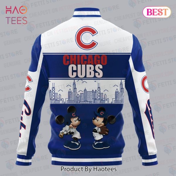 LIMITED Chicago Cubs City And Logo Pattern Print Varsity Jacket