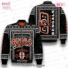 LIMITED Cincinnati Bengals Classic Pattern NFL 3D Bomber Jacket
