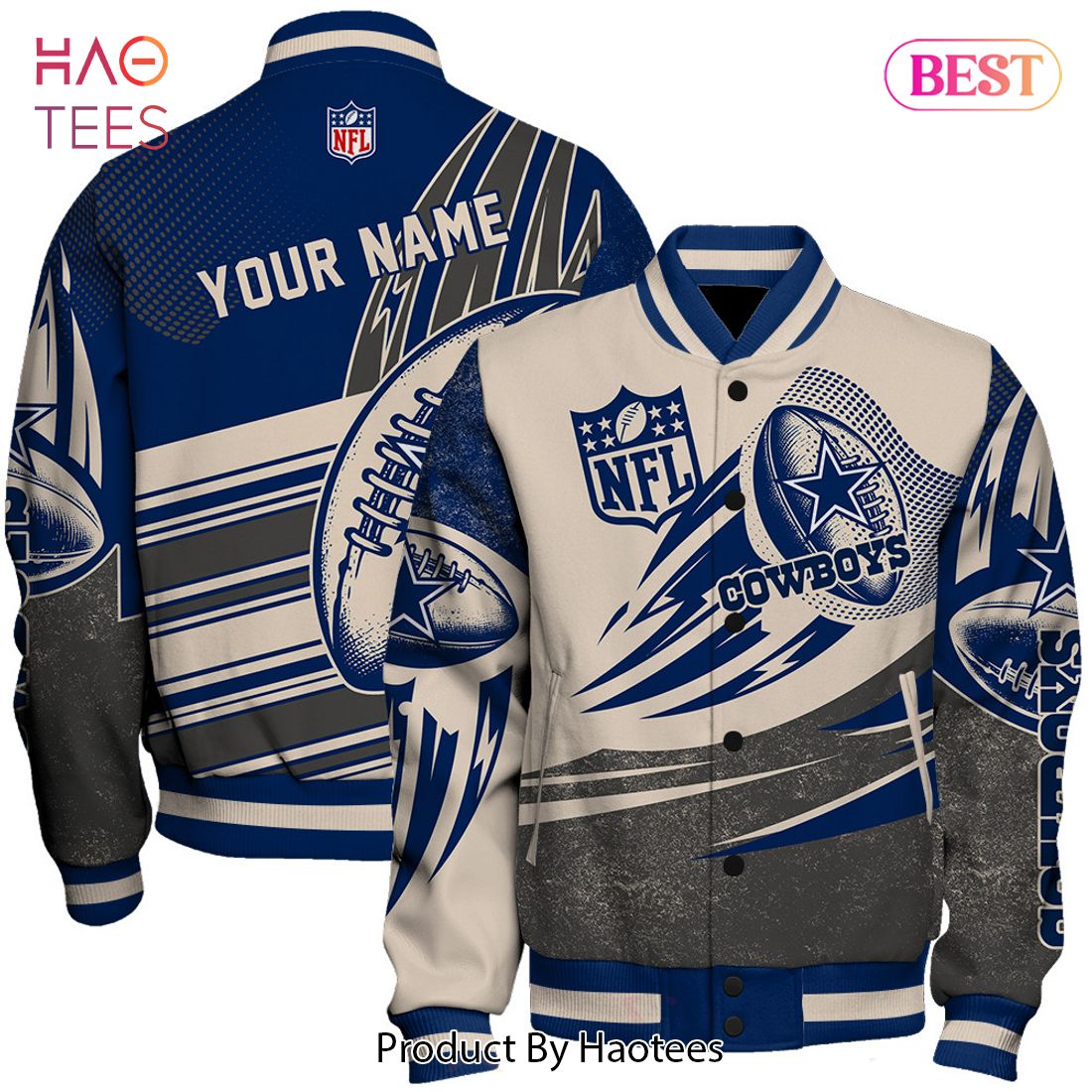 LIMITED Dallas Cowboys National Football League Customized AOP Varsity Jacket LIMITED Dallas Cowboys National Football League Customized AOP Varsity Jacket