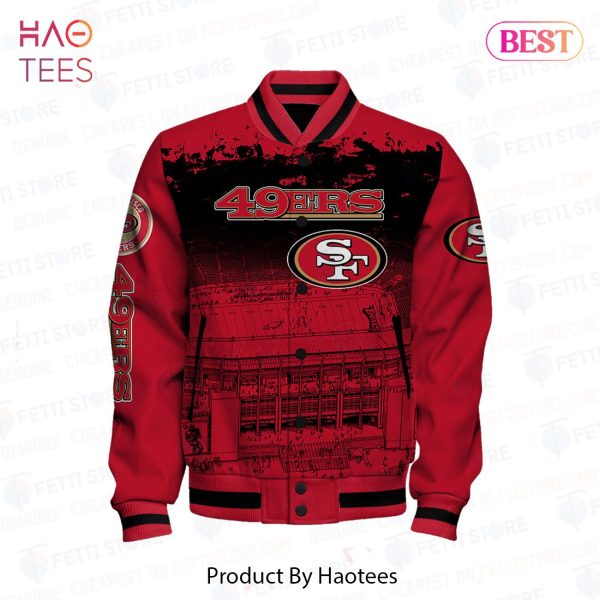 LIMITED San Francisco 49ers Skull Helmet Halloween Pattern Varsity Jacket