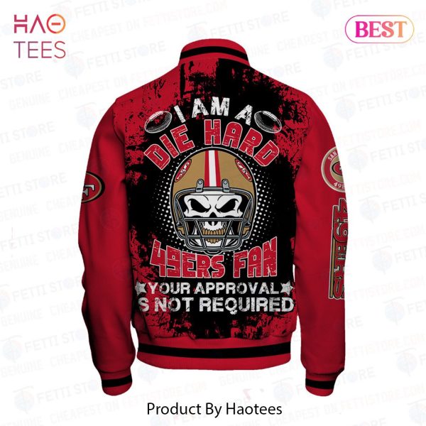 LIMITED San Francisco 49ers Skull Helmet Halloween Pattern Varsity Jacket