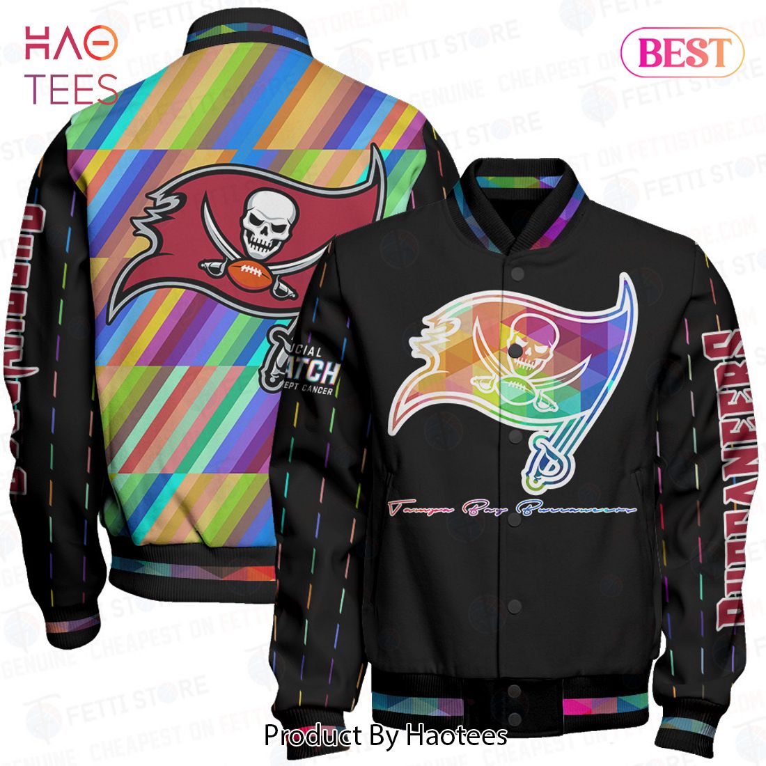 LIMITED Tampa Bay Buccaneers National Football League AOP Varsity Jacket LIMITED Tampa Bay Buccaneers National Football League AOP Varsity Jacket