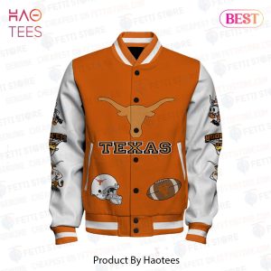 LIMITED Texas Longhorns NCAA Football AOP Varsity Jacket