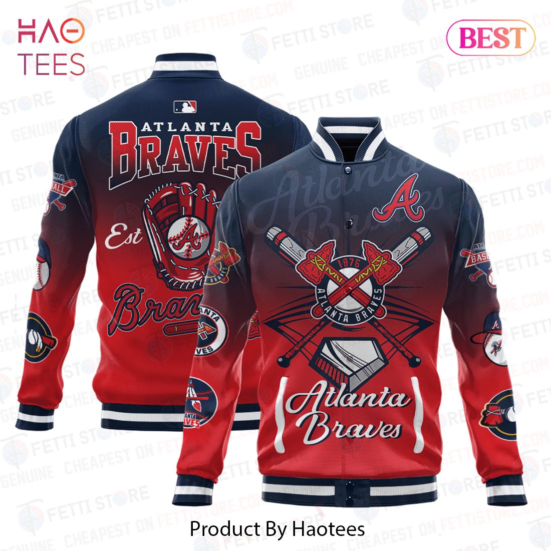 LUXURY Atlanta Braves Major League Baseball Varsity Jacket LUXURY Atlanta Braves Major League Baseball Varsity Jacket