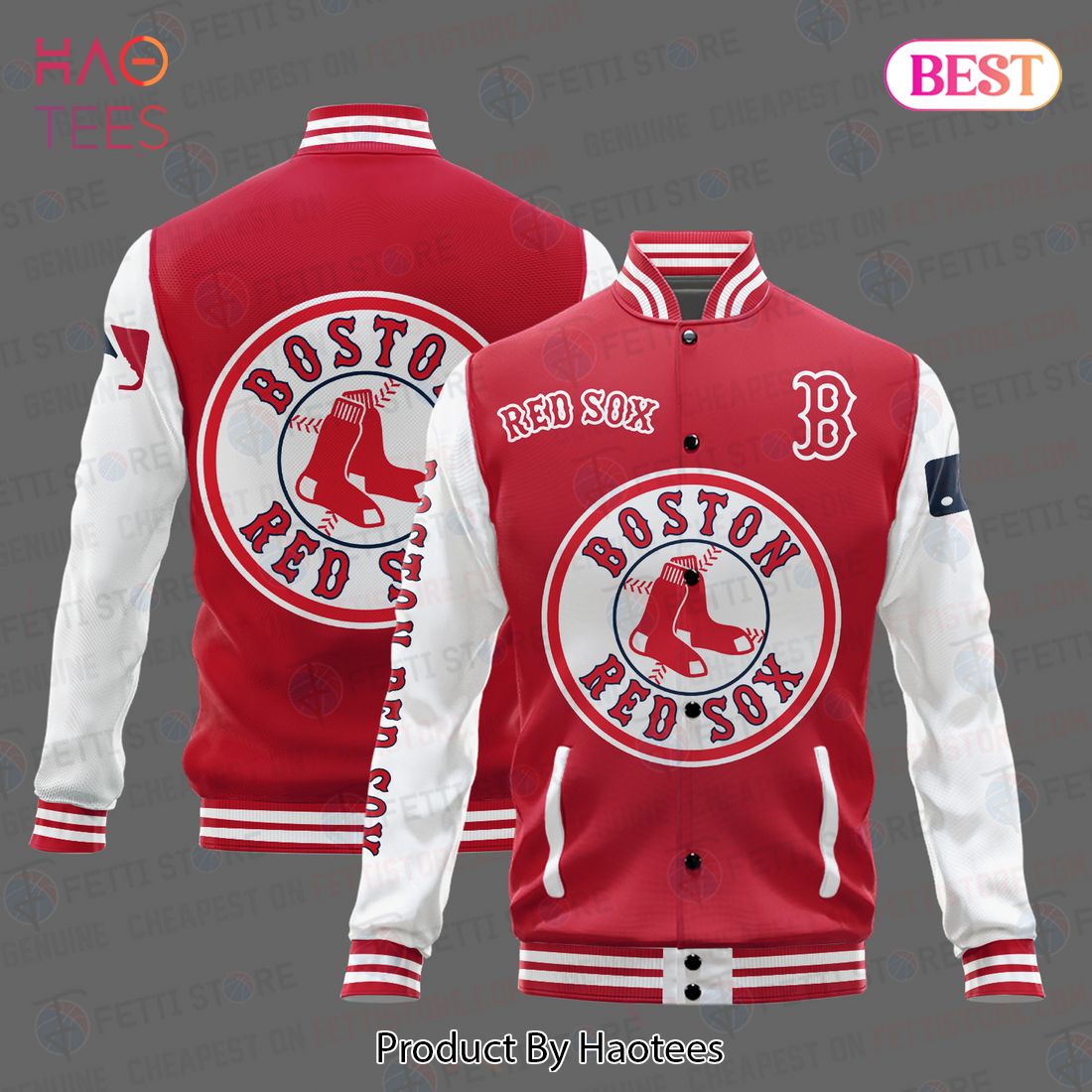 LUXURY Boston Red Sox Major League Baseball AOP Varsity Jacket LUXURY Boston Red Sox Major League Baseball AOP Varsity Jacket