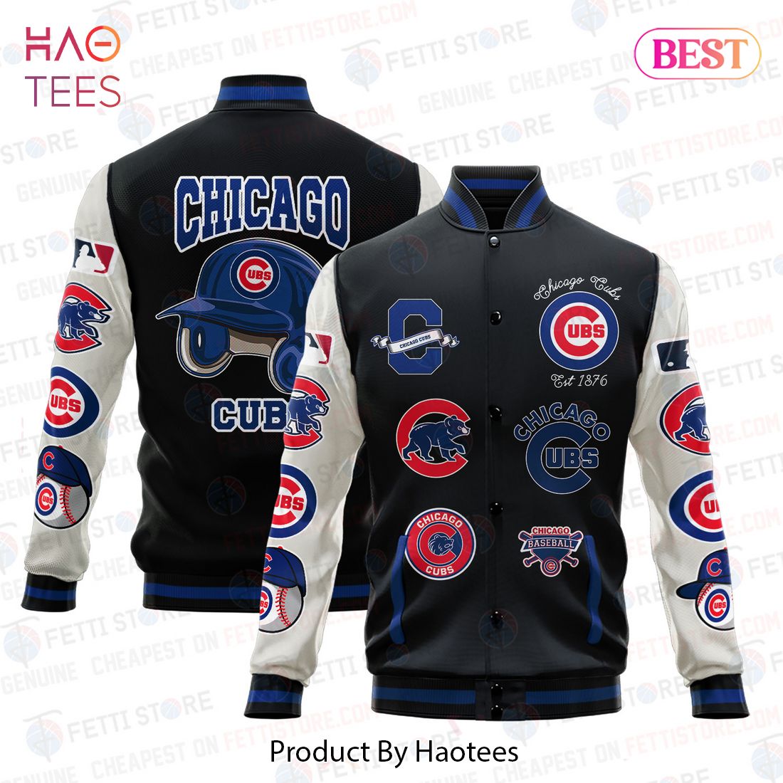 LUXURY Chicago Cubs Major League Baseball AOP Varsity Jacket LUXURY Chicago Cubs Major League Baseball AOP Varsity Jacket