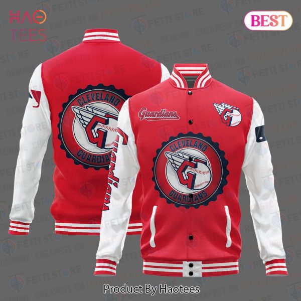 LUXURY Cleveland Guardians Major League Baseball AOP Varsity Jacket