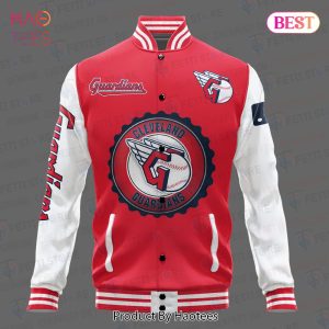 LUXURY Cleveland Guardians Major League Baseball AOP Varsity Jacket