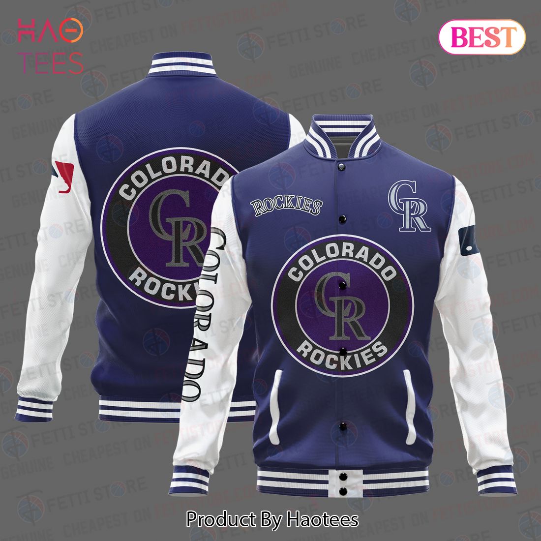 LUXURY Colorado Rockies Major League Baseball AOP Varsity Jacket