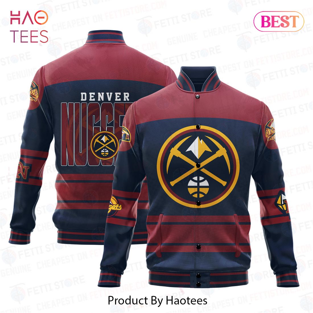 LUXURY Denver Nuggets National Basketball Association Varsity Jacket LUXURY Denver Nuggets National Basketball Association Varsity Jacket