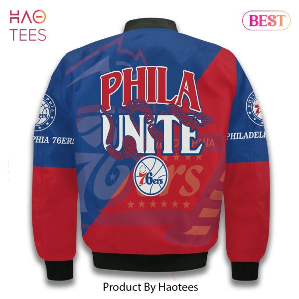 LUXURY Franklin The Dog Philadelphia 76ers Pattern Personalized Name 3D Bomber Jacket Gift For Fan