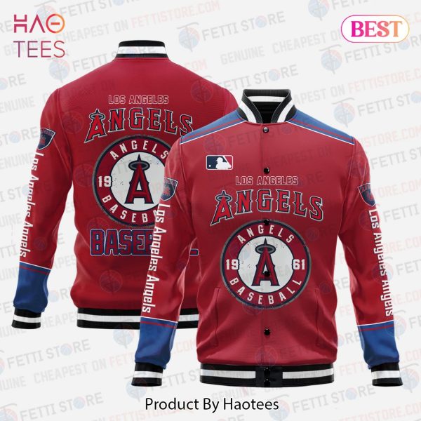 LUXURY Los Angeles Angels Major League Baseball AOP Varsity Jacket