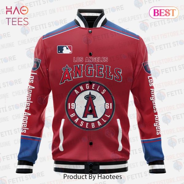 LUXURY Los Angeles Angels Major League Baseball AOP Varsity Jacket