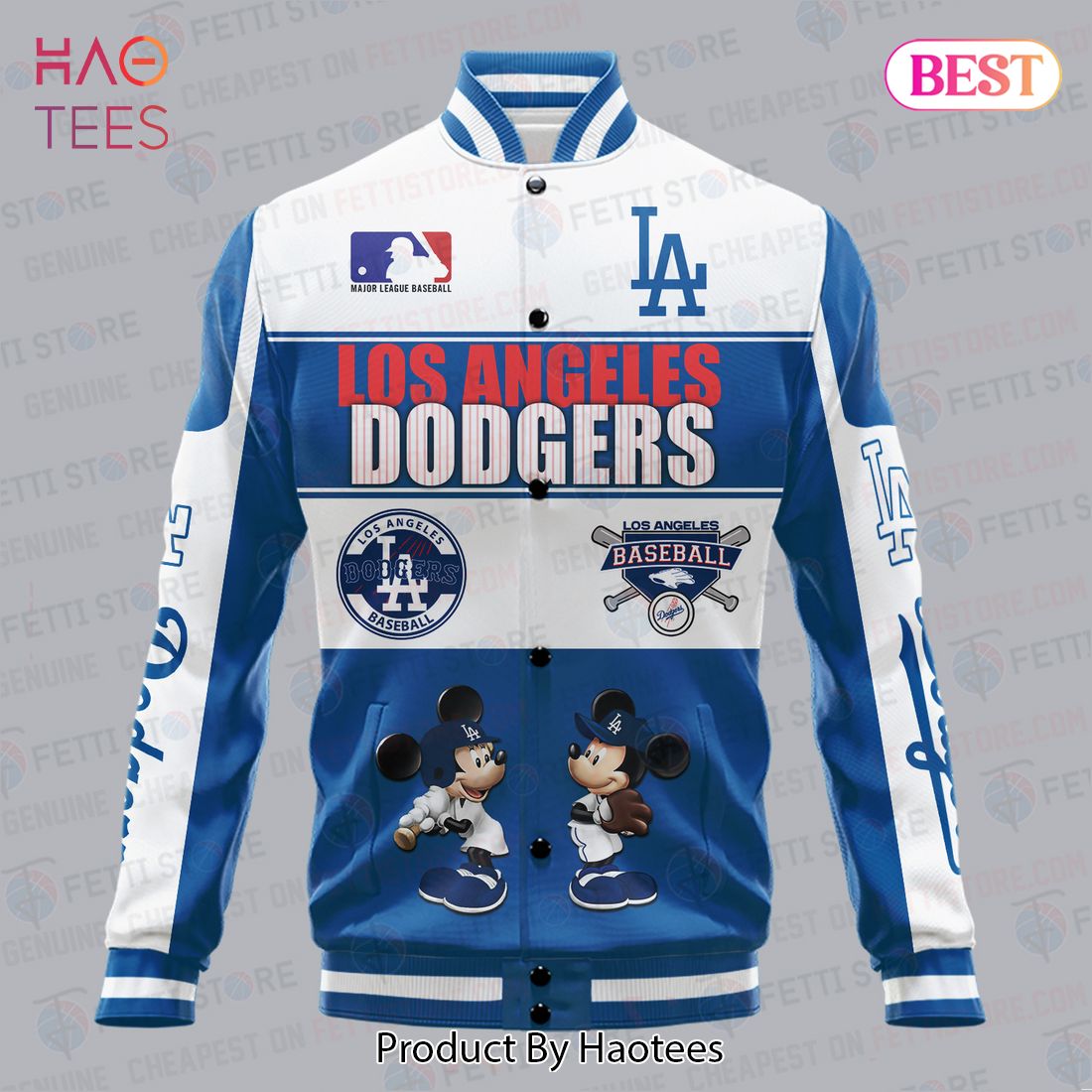 LUXURY Los Angeles Dodgers City And Logo Pattern Print Varsity Jacket LUXURY Los Angeles Dodgers City And Logo Pattern Print Varsity Jacket