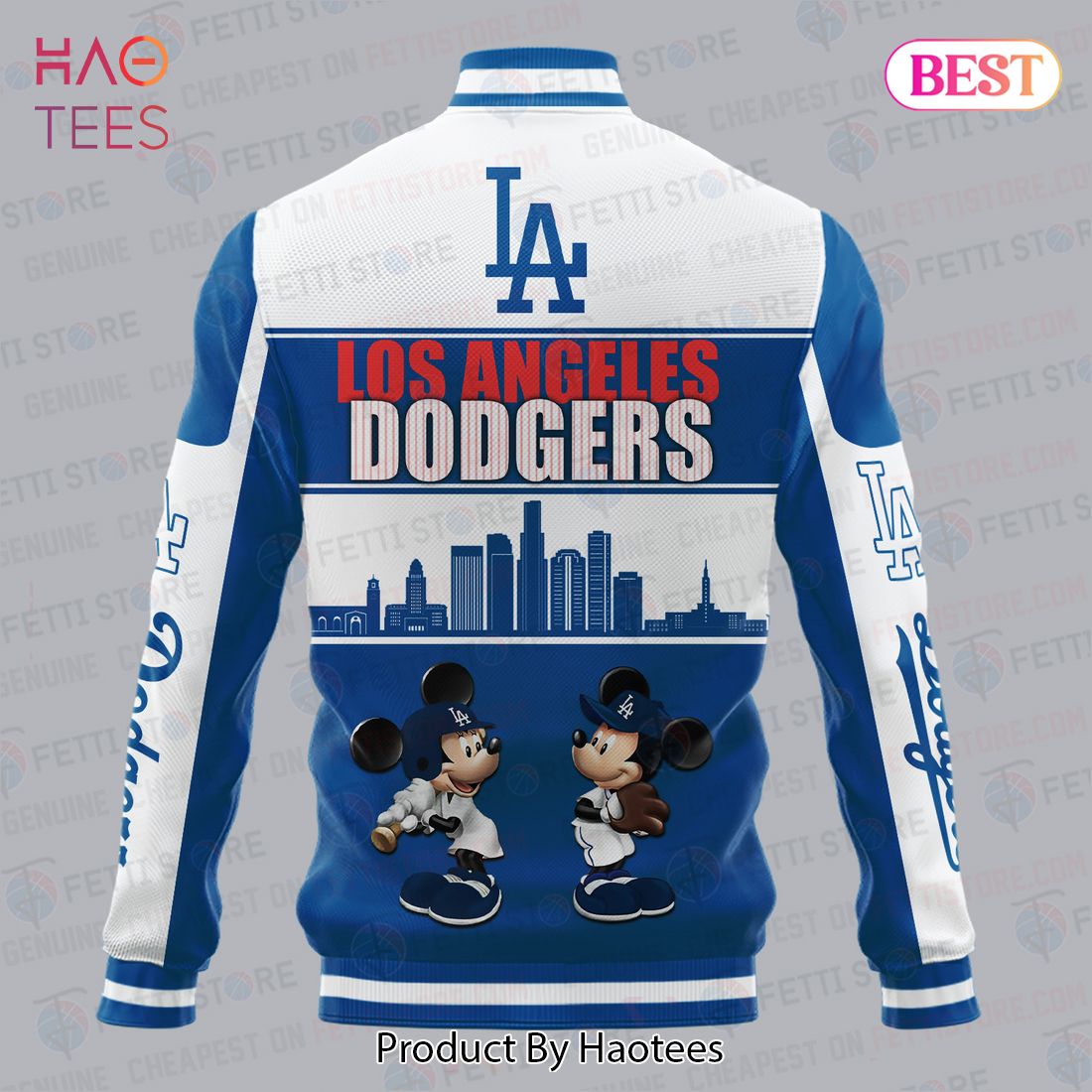LUXURY Los Angeles Dodgers City And Logo Pattern Print Varsity Jacket LUXURY Los Angeles Dodgers City And Logo Pattern Print Varsity Jacket