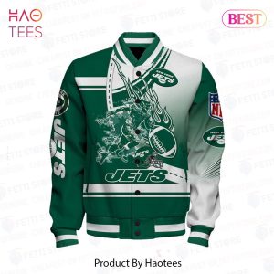 LUXURY New York Jets National Football League Pattern Varsity Jacket