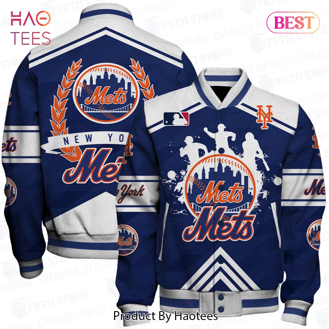 LUXURY New York Mets Major League Baseball Pattern Varsity Jacket LUXURY New York Mets Major League Baseball Pattern Varsity Jacket